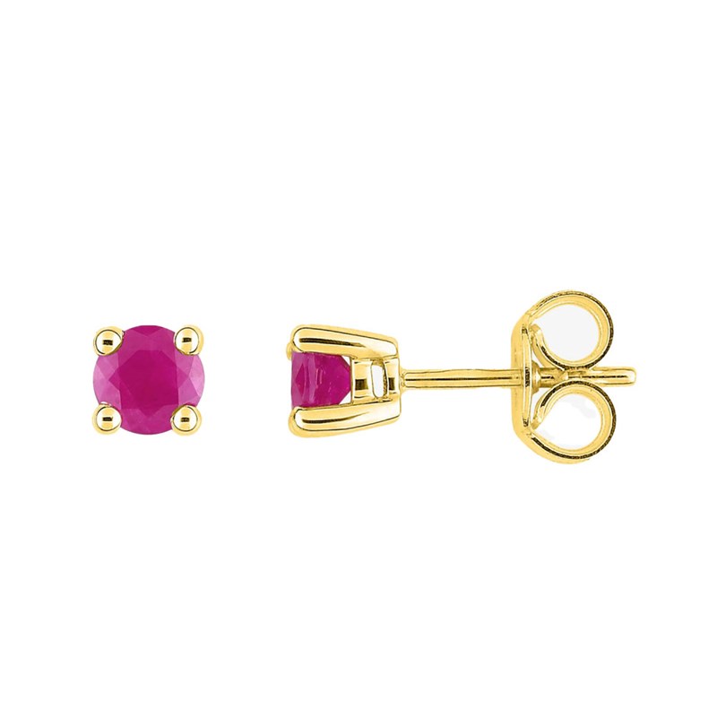 Boucles d'oreilles Femme - rubis - Or 18 Carats