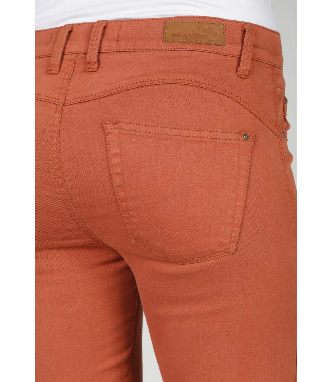 Jegging stretch taille haute ENORA blanc