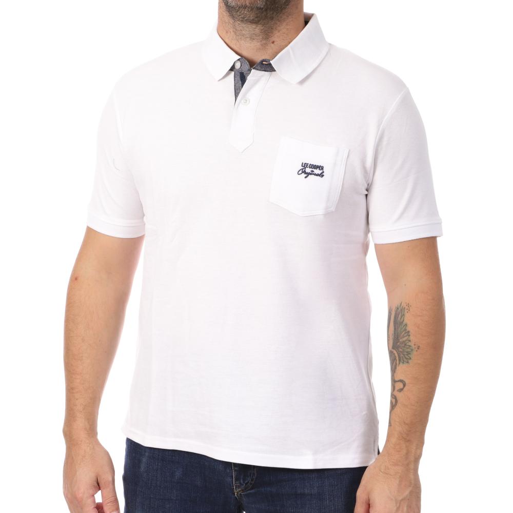 Lee Cooper Polo Blanc Homme Lee Cooper Opan
