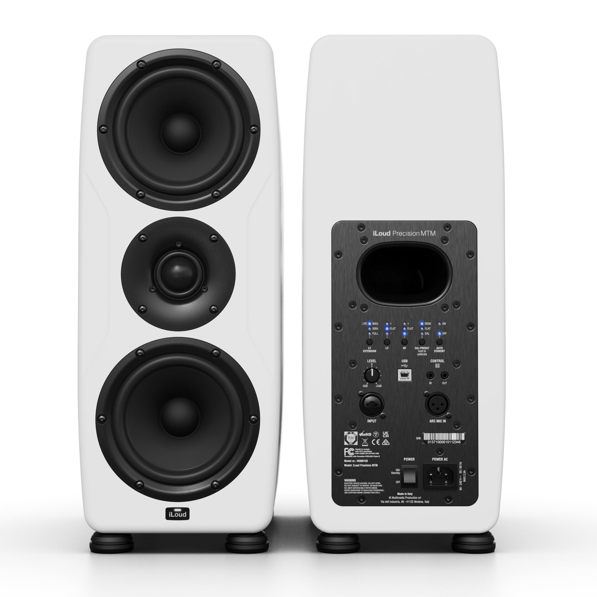 IK Multimedia iLoud Precision MTM actieve studiomonitor wit (per stuk)