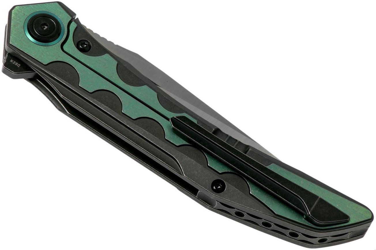 Bestech Samari BT2009C Titanium Black Green zakmes, Kombou design