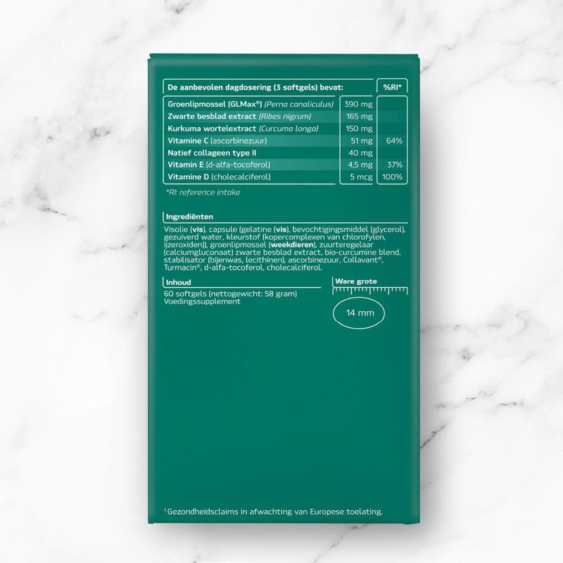 Synofit Groenlipmossel Plus 2x60 softgels