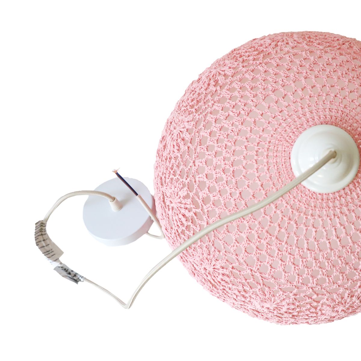 Suspension en crochet rose Atelier jasmin