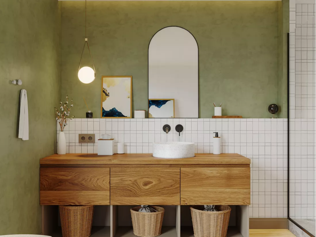 Lot de 3 patères de salle de bain en terrazzo - 3 tailles - STOCHI