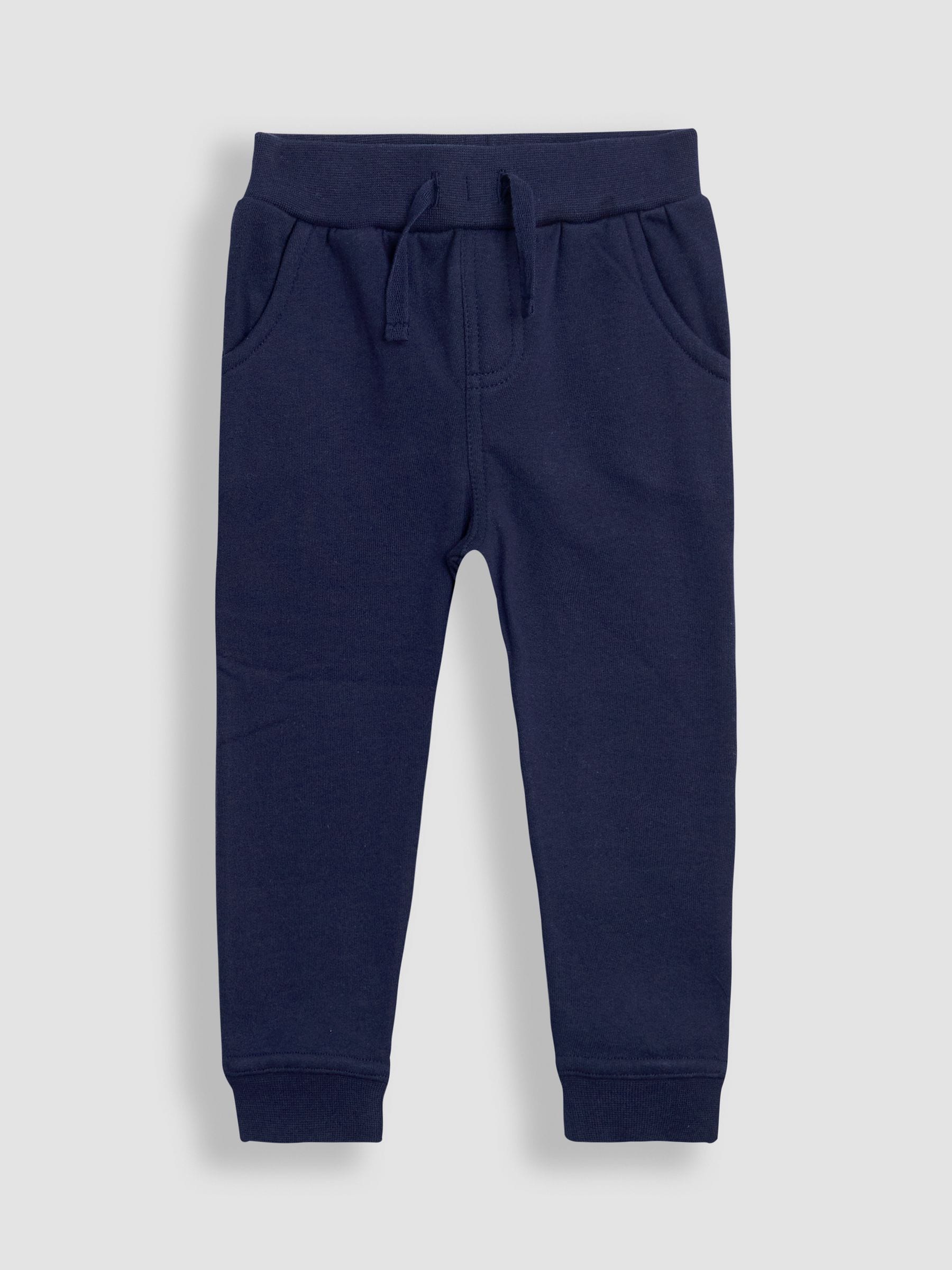 Kakigroen met tractoren - JoJo Maman Bébé 2-Pack Appliqué Knie & Effen Joggingbroeken