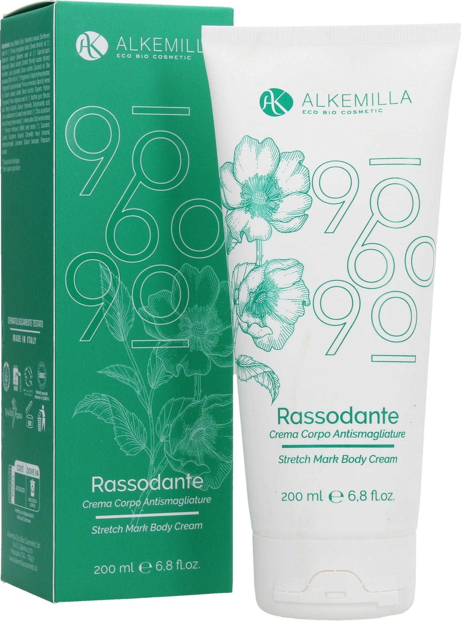 Alkemilla Eco Bio Cosmetic  Straffende Anti-Dehnungsstreifen-Creme 90/60/90, 200 ml
