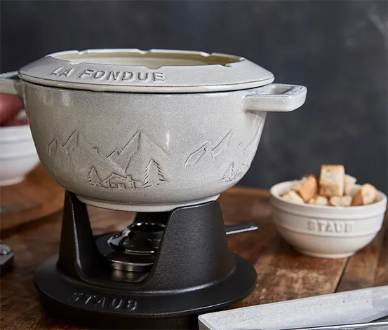 STAUB Fondue-Set, weiß