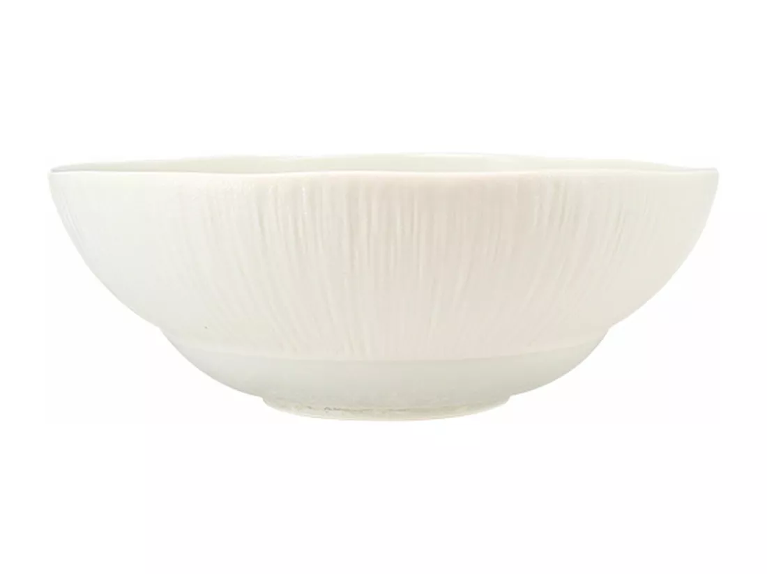 Ogo Living - Lot 6 Assiettes Creuses Urus 20cm En Porcelaine Bleu Et Blanc
