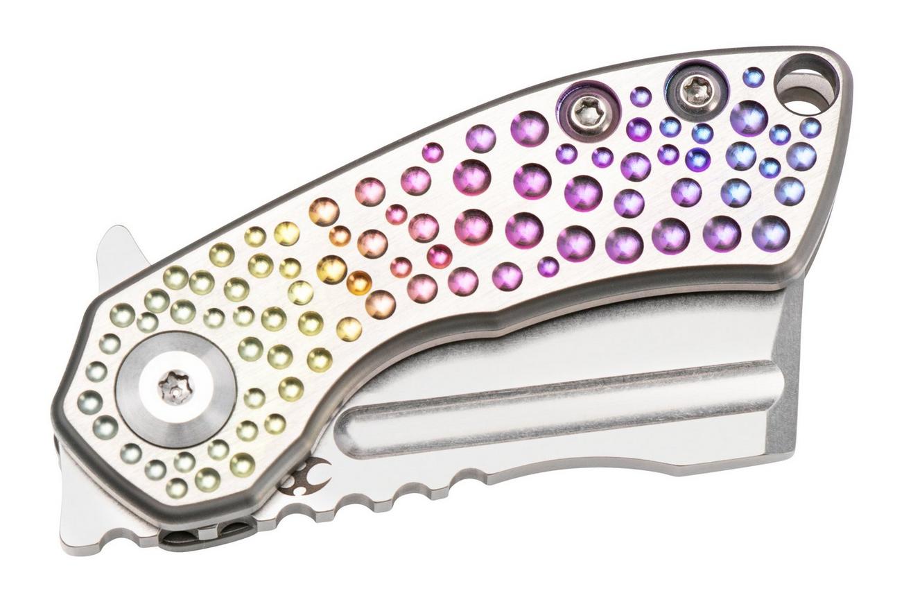 Kansept Mini Korvid K3030A5 Stonewashed CPM-S35VN, Gradient Titanium zakmes, Justin Koch design