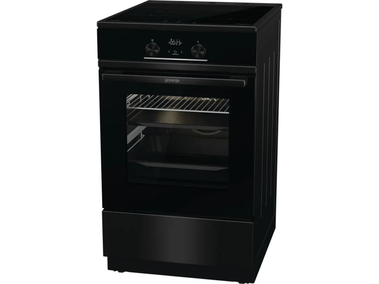 Gorenje Advanced GEIT5C60BPG - Komfur - fritstående - bredde: 50 cm - dybde: 59.4 cm - højde: 85 cm - med selv-rengøring - sort