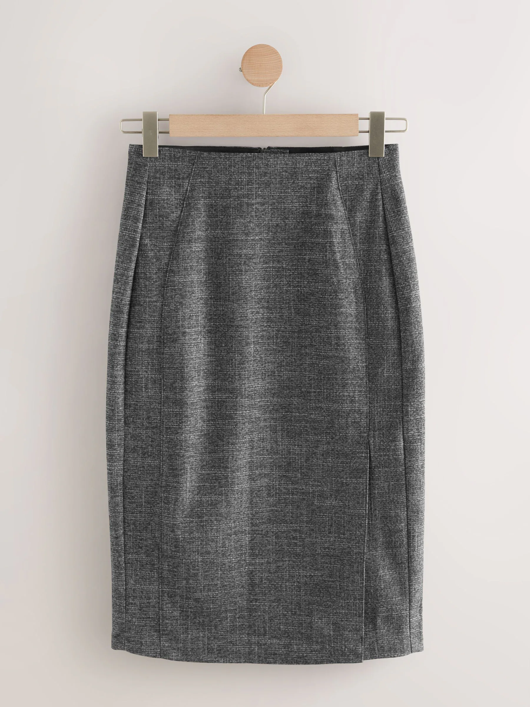 Grijs - Crosshatch Pencil Skirt
