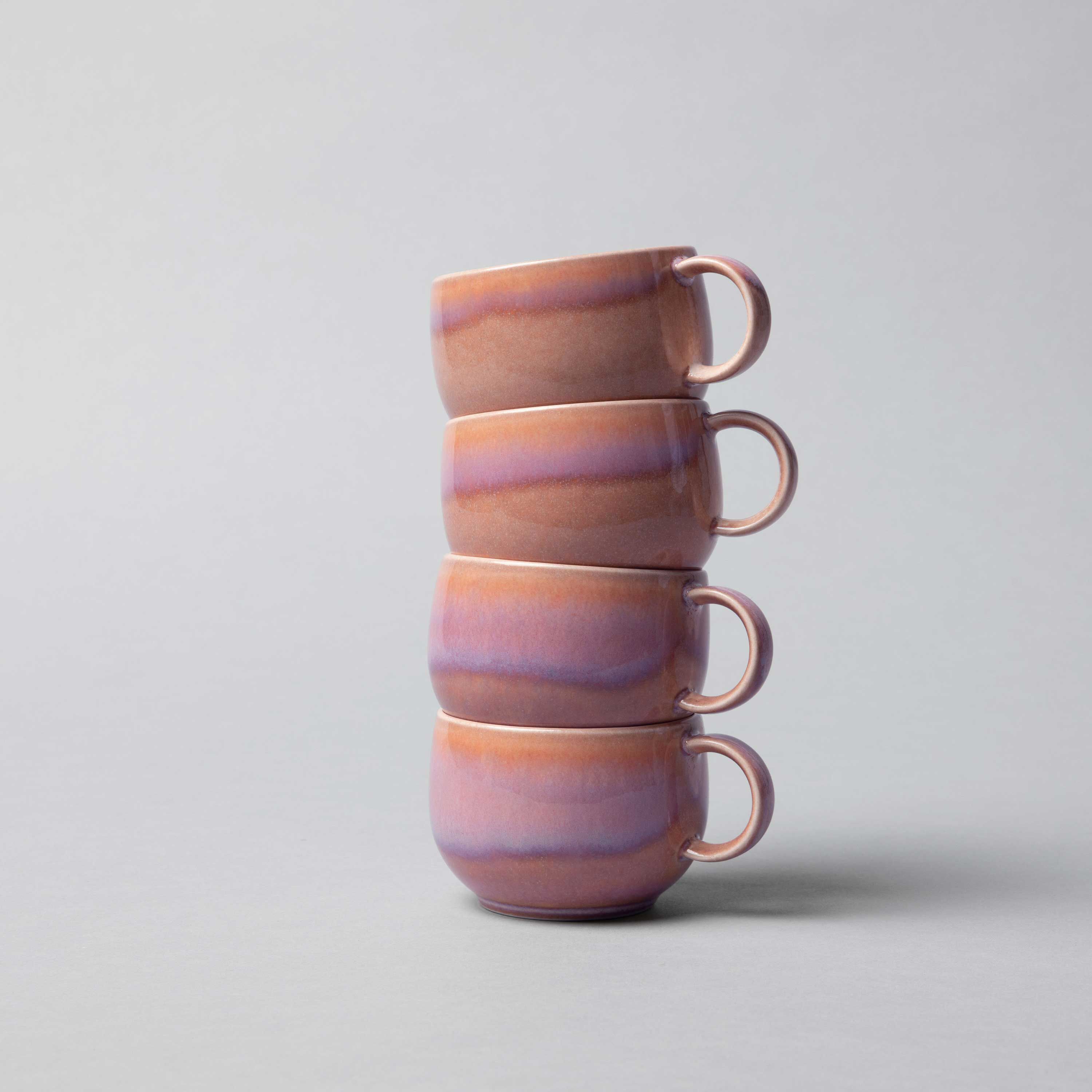 Perlemor Espresso cup Pink, 2.1 oz, Premium Porcelain