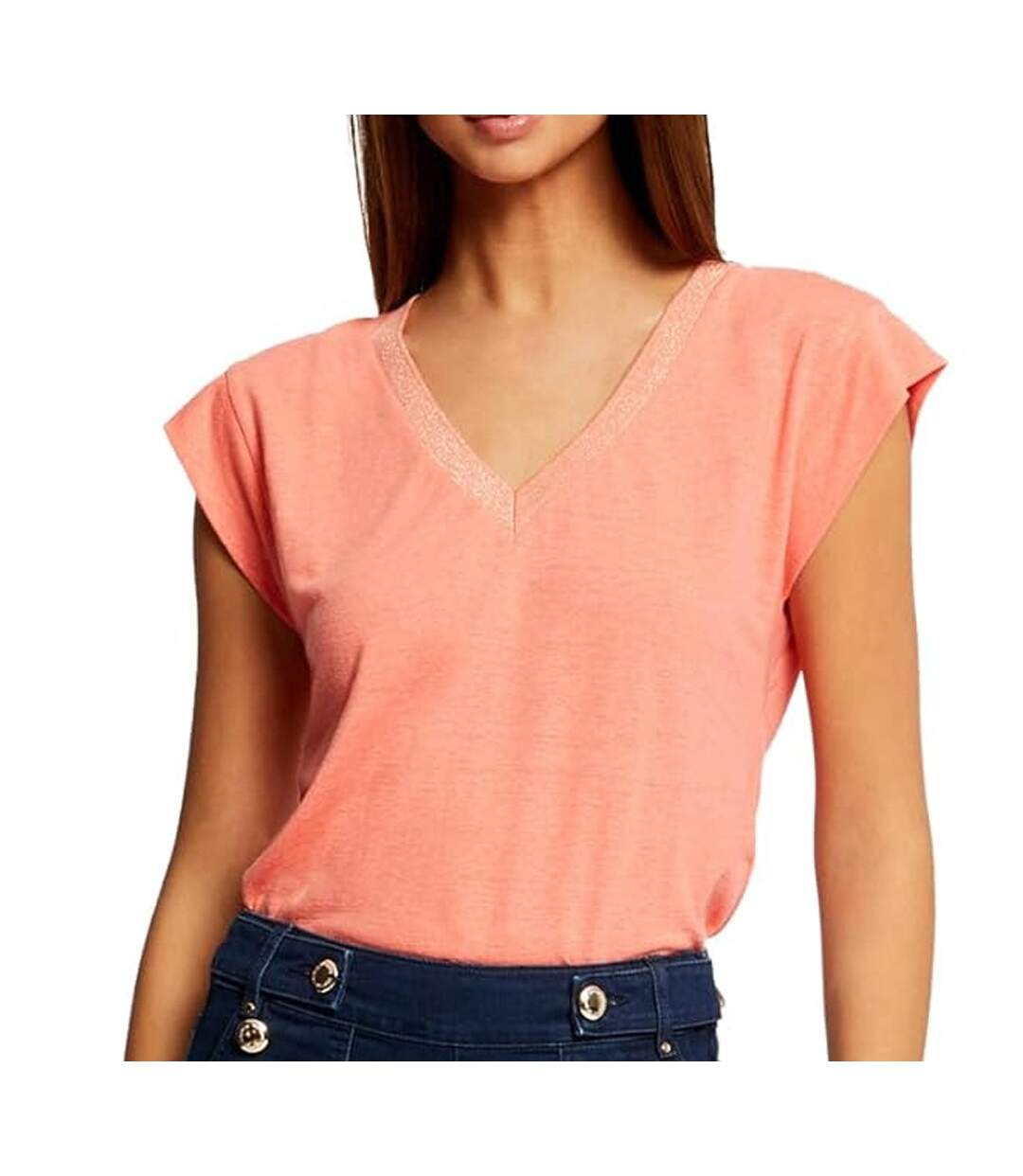 T-shirt Orange Femme Morgan Dag