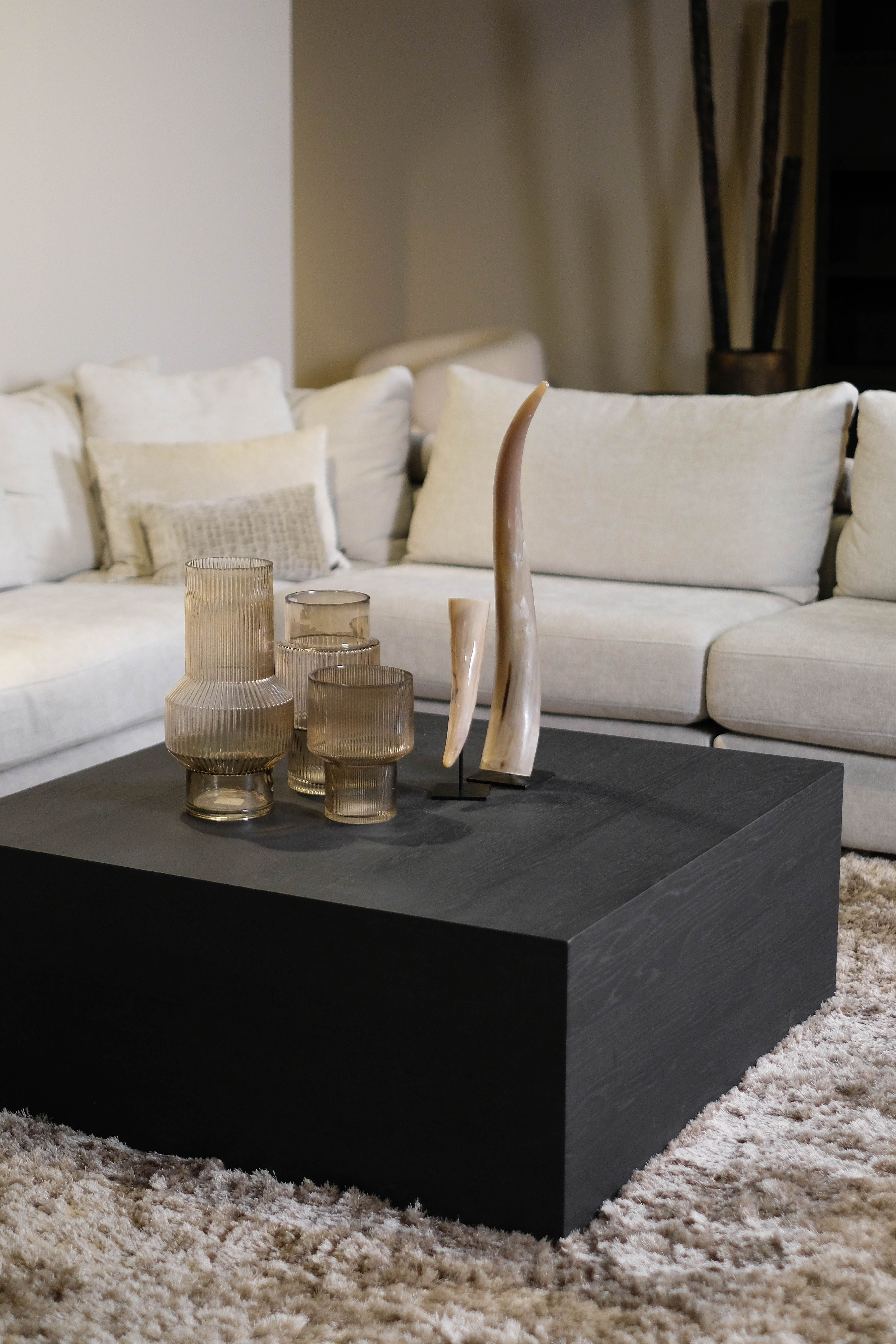 Salontafel zwart Felix B100 x D100 x H40 cm