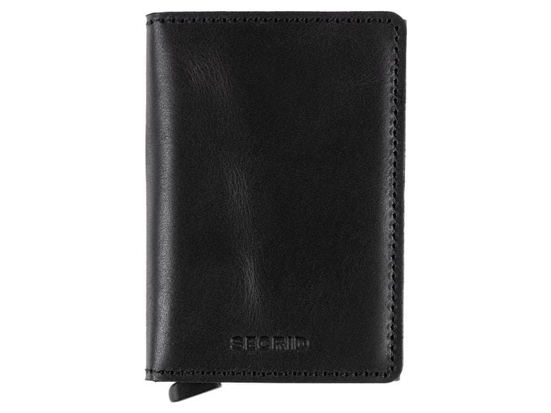 SECRID Portemonnaie Slimwallet Vintage Black Noten- und Karten-Portemonnaie mit RFID-Schutz