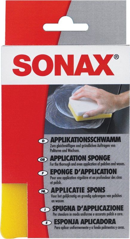 Sonax - Applicator Pad - Wit - Geel - Duurzaam