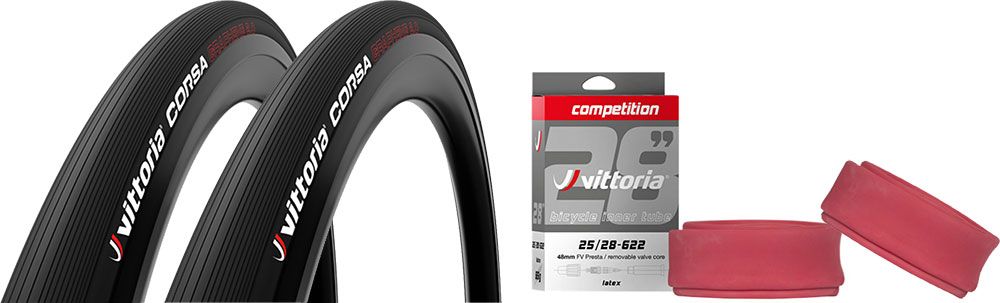 Vittoria Corsa G2.0 28-622 2er Set + Competition Latex 25/28 kaufen | Bike-Discount