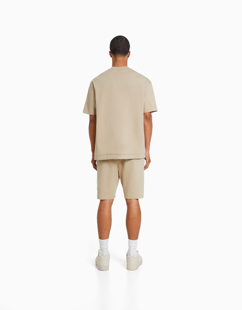 Bermuda de pelúcia Interlock