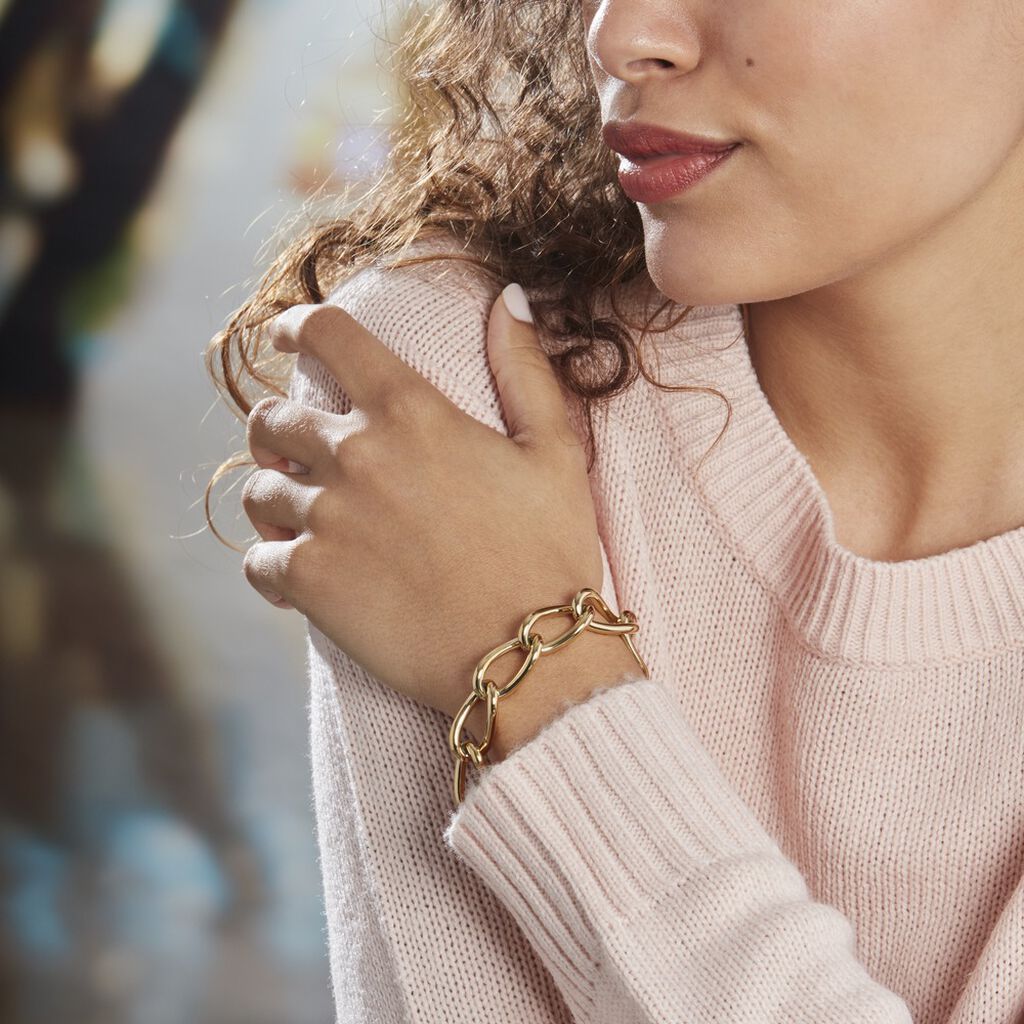 Bracelet Justinien Acier Doré