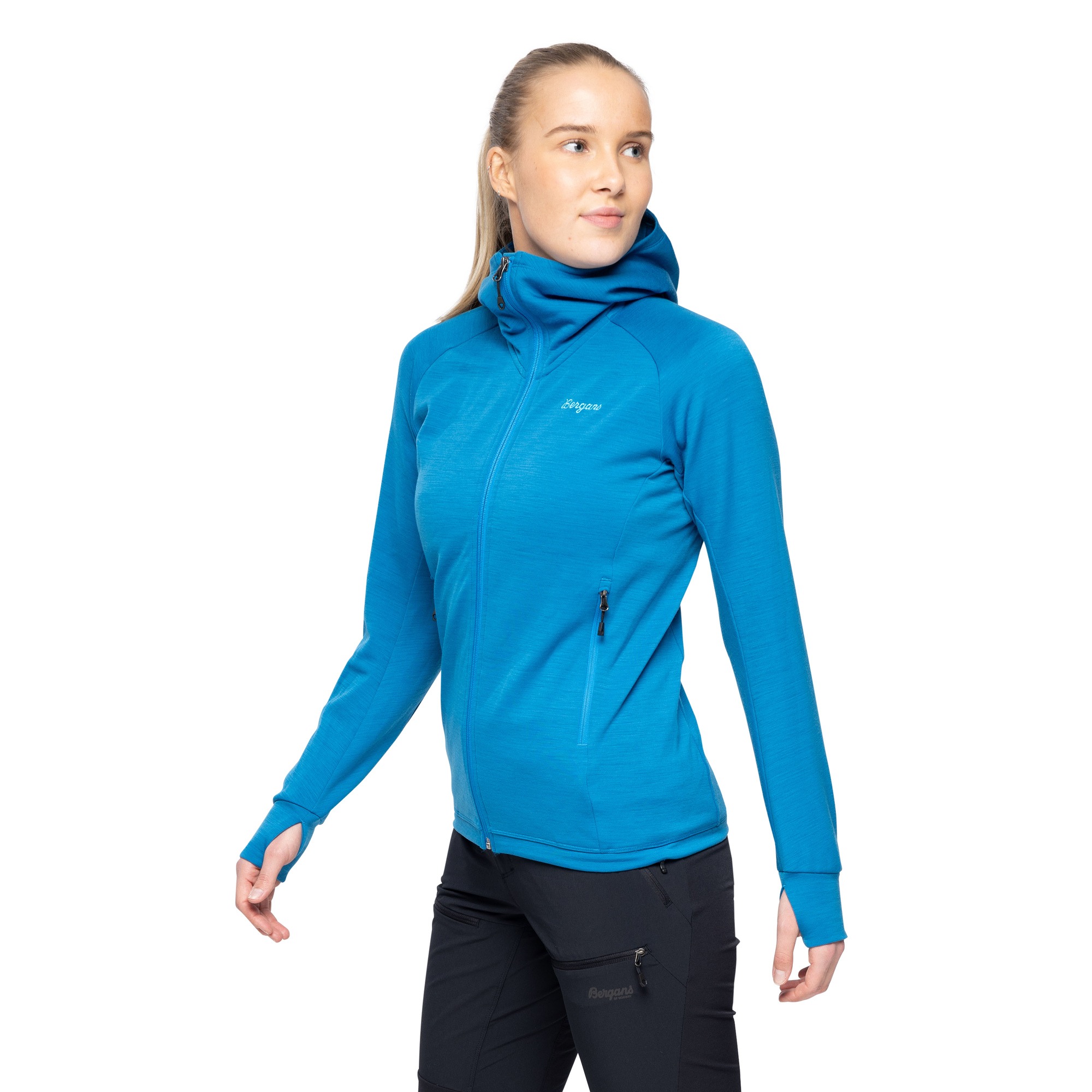 Rabot Merino Tech Midlayer Hoodie Dame Dark Aqua Lagoon