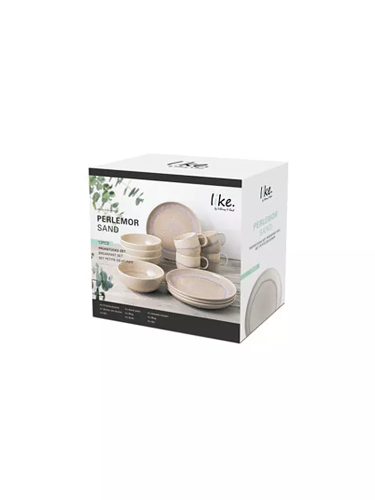 LIKE BY VILLEROY & BOCH Frühstücksset 12tlg Perlemor Sand beige