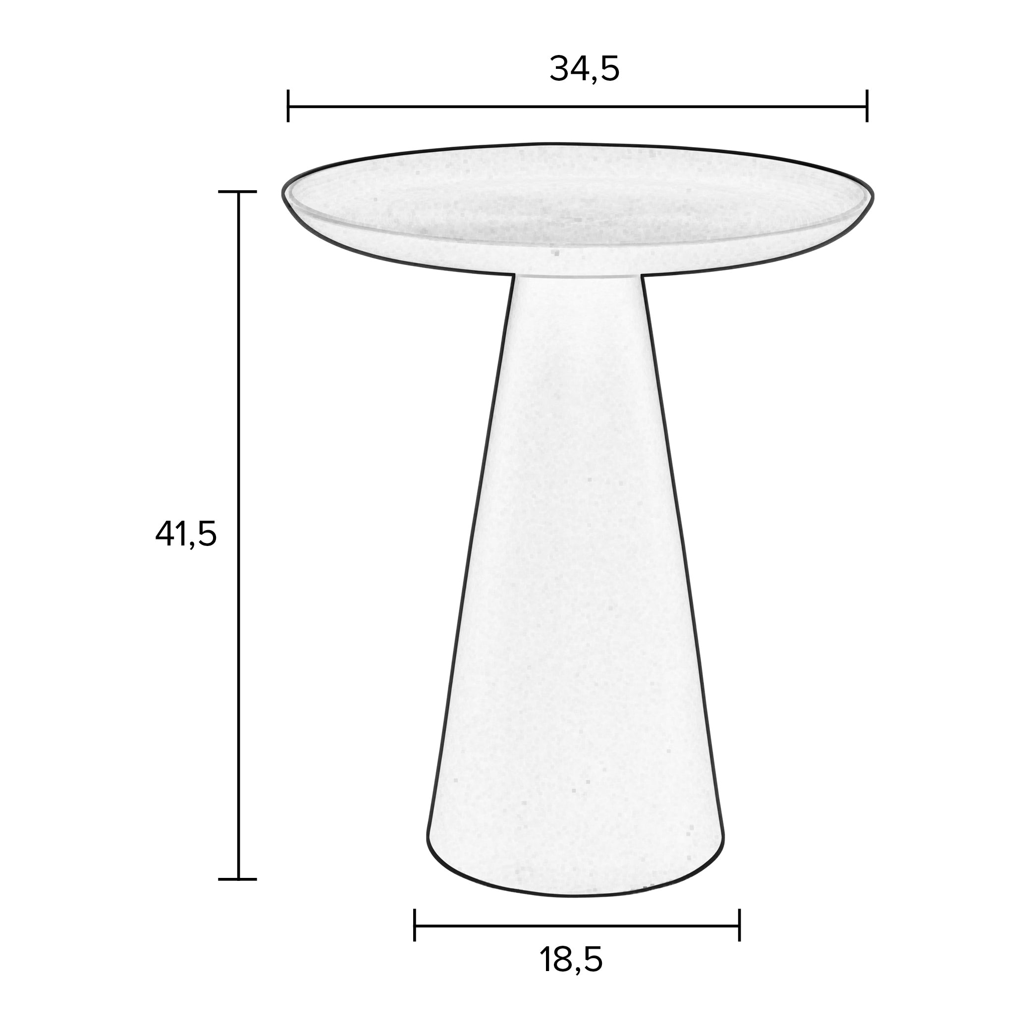 by fonQ basic Tira Bijzettafel - Groen - Ã 34,5 cm