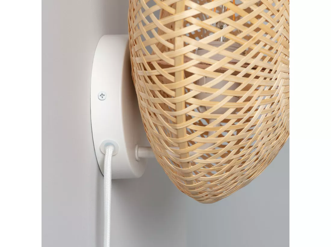 Lampe Murale Bambou Manen Naturel