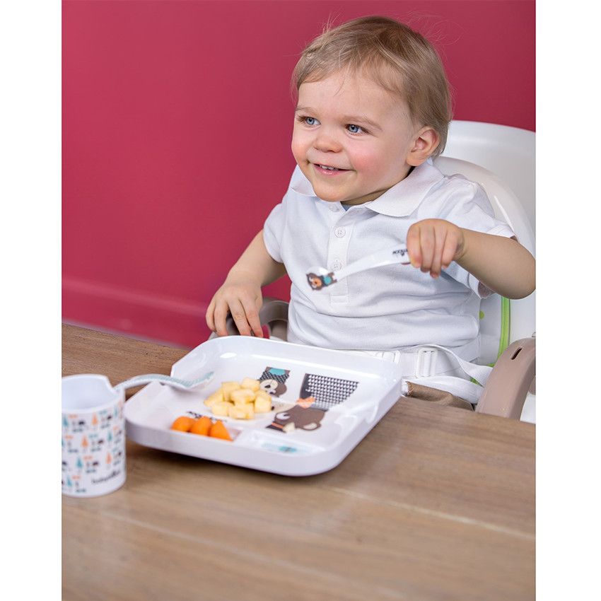Coffret repas 5 pièces - Lovely Bear - Doré