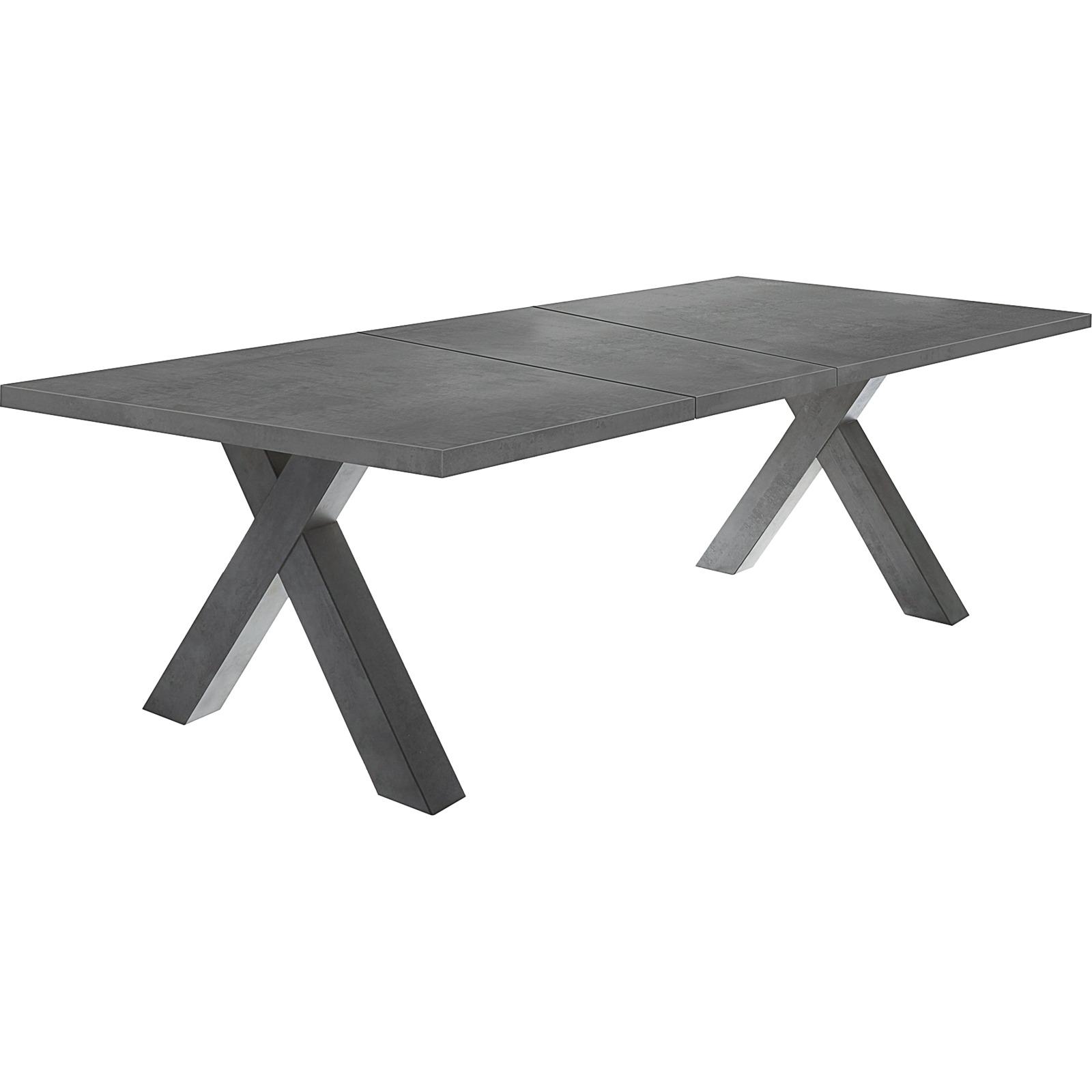 Tisch Magna Dekor X-Fuss ausziehbar 160/210 x 78 x 90cm graphit