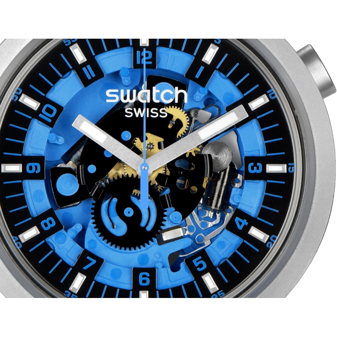 Swatch Big Bold Irony Lacquered Azure Blue Daze