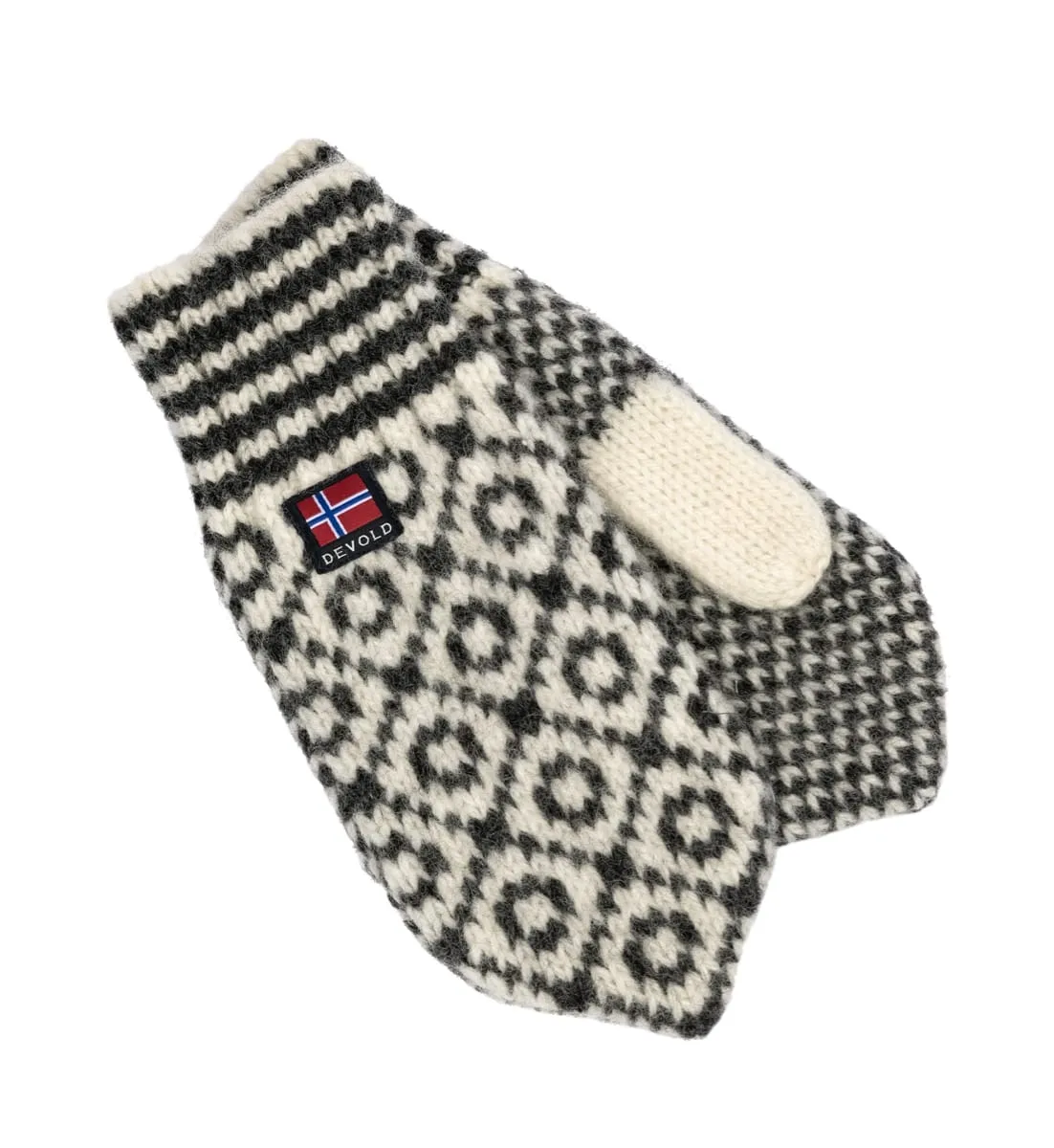 Devold Svalbard Mittens Offwhite/Anthracite