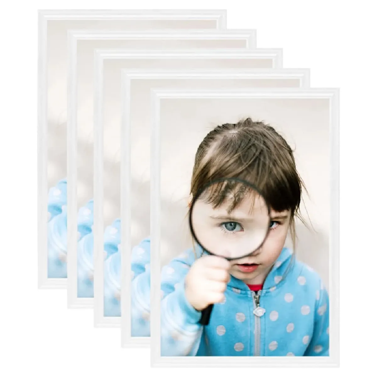 vidaXL Collage de cadres photo - Blanc