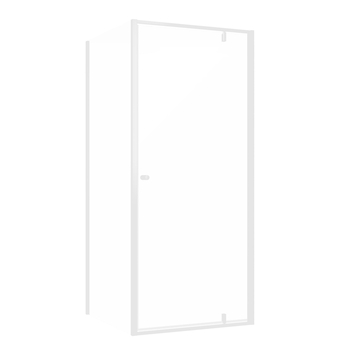 Sealskin Contour Draaideur met zijwand 90x90x200 cm, 6 mm helder veiligheidsglas met antikalklaag Mat wit