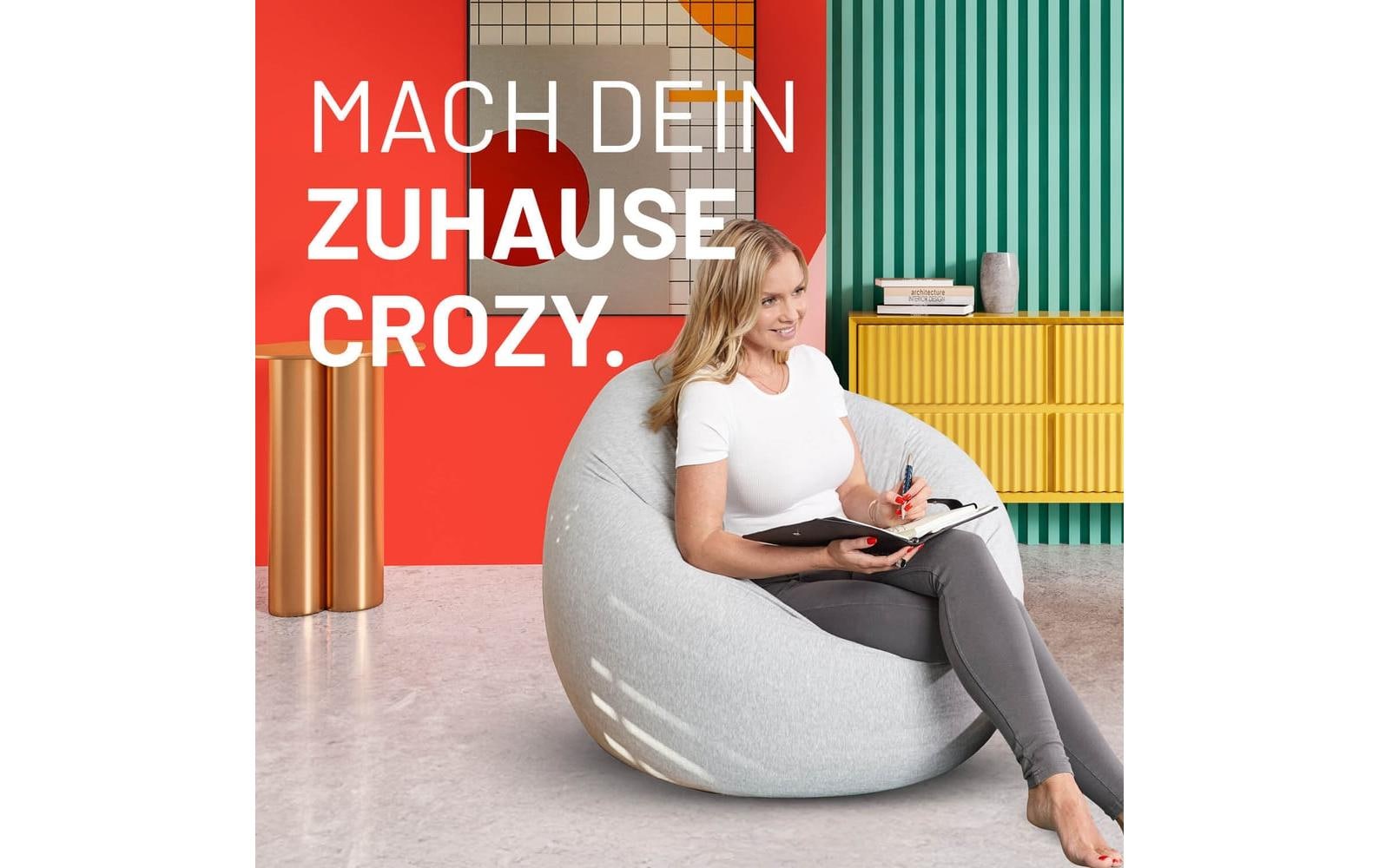 Sitzsack Flexi Comfort 320 L, Hellgrau<br>2-in-1 Sitzsack
