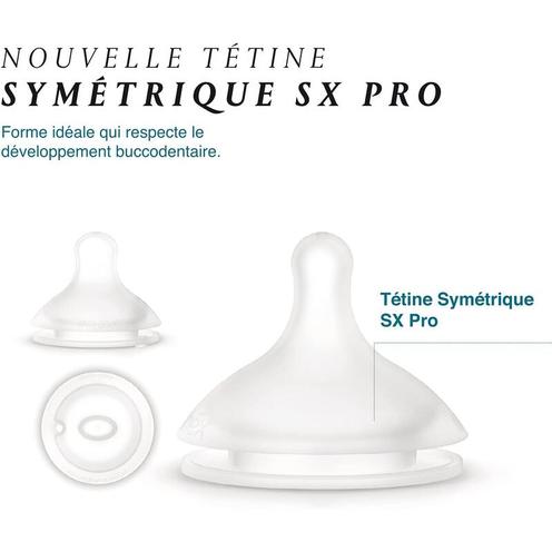 2 Tétines Symétriques SX PRO Silicone 6M+ - SUAVINEX