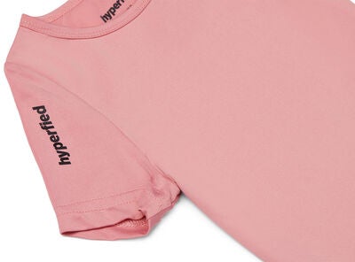 Hyperfied Short Sleeve Logo Top, Blush