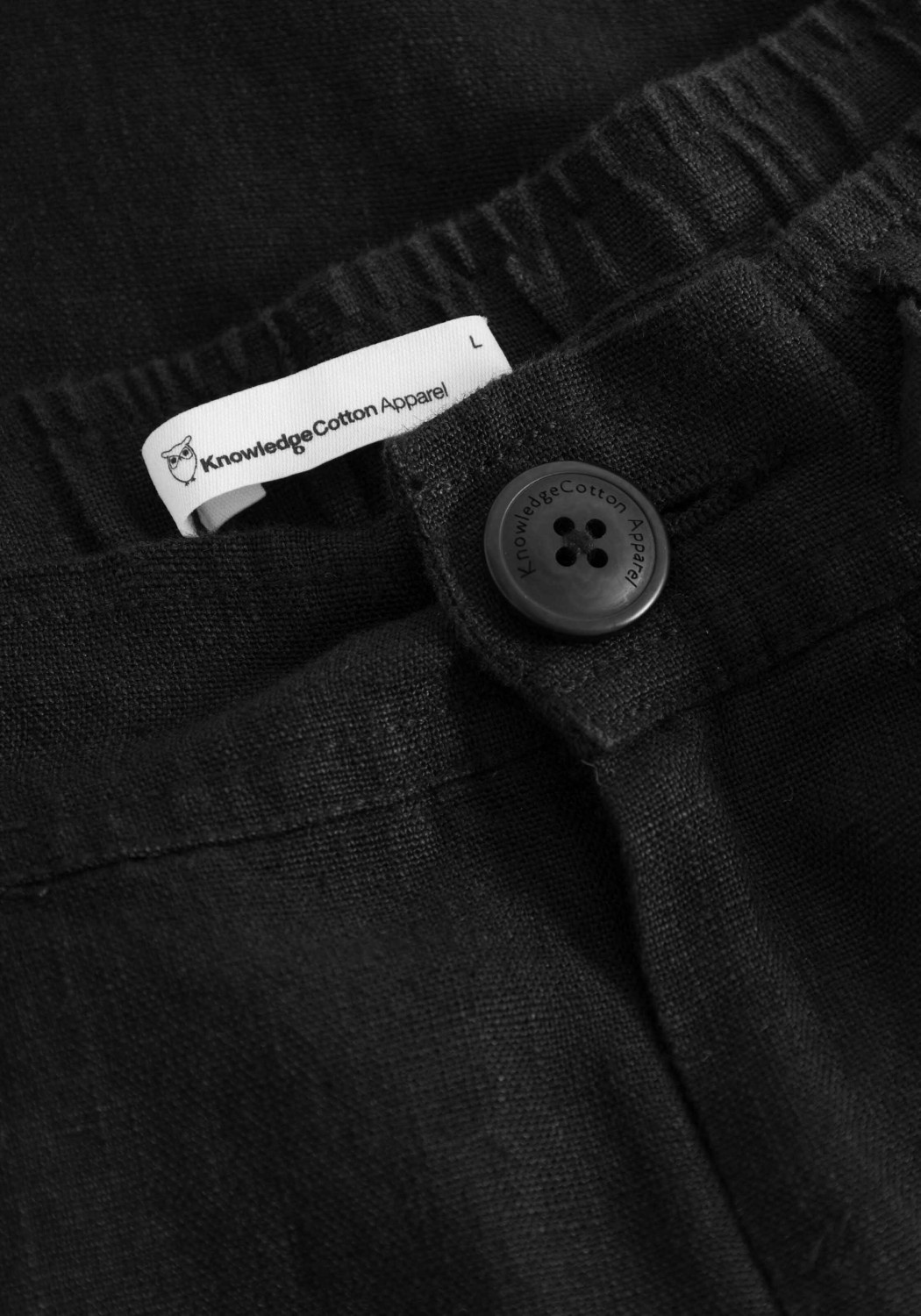 Knowledge Cotton Apparel Leinenshorts Fig Loose Black Jet