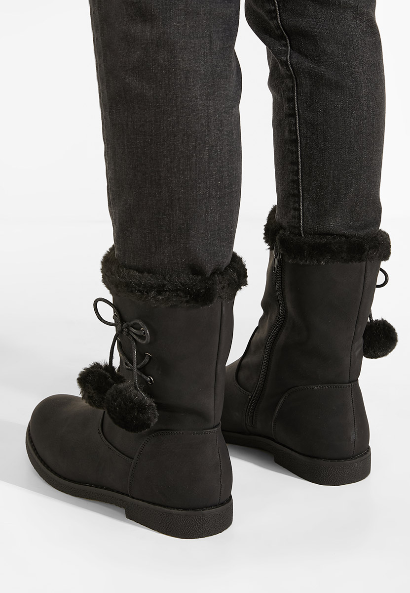 Bottes fourrées femmes noires Milena