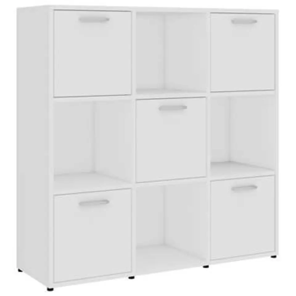 vidaXL - Boekenkast - Wit - Bewerkt hout