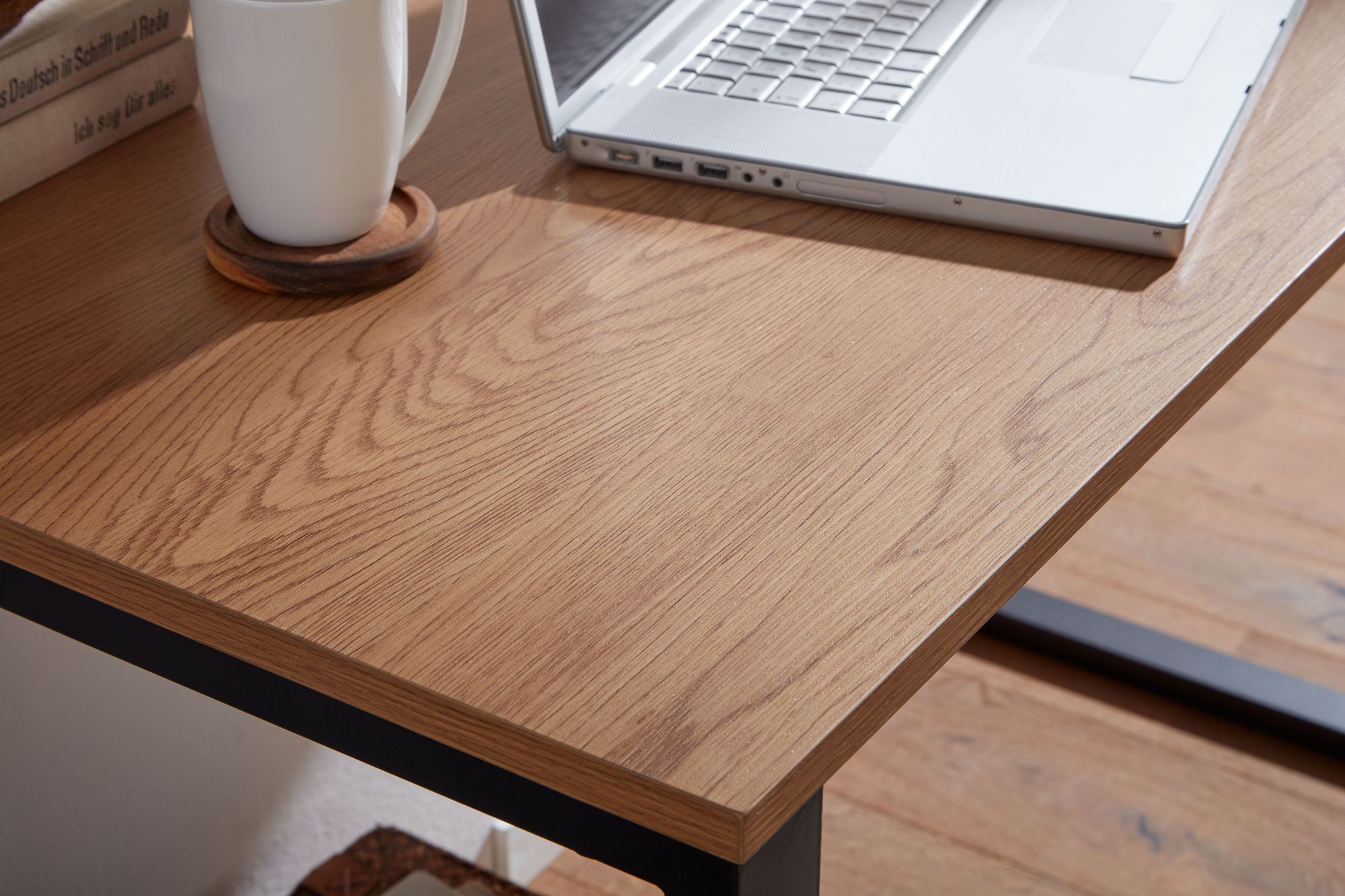 KADIMA DESIGN Eiche-Schreibtisch, Robuste Metallbeine, Vielseitig, Stabil, Modern, 120x60x76 cm