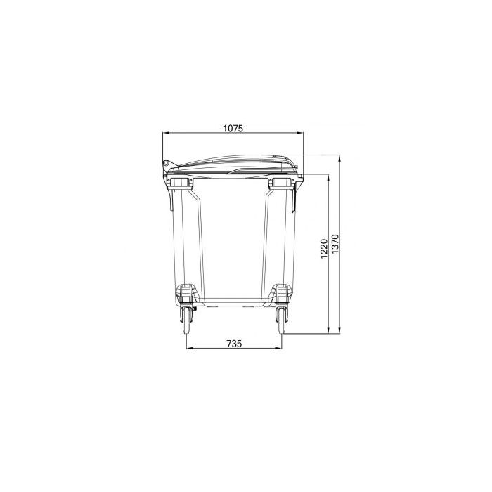 Afvalcontainer 1100 liter blauw (8713631718962)