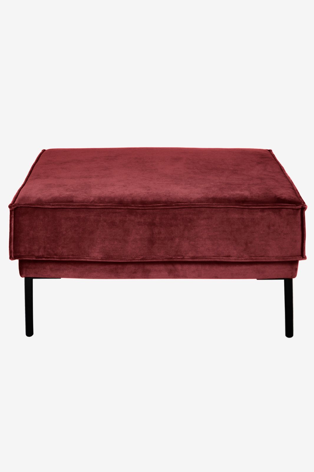 The Duchess velvet hocker wine red
