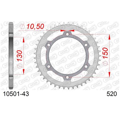 Kit chaine AFAM 520 Type Acier