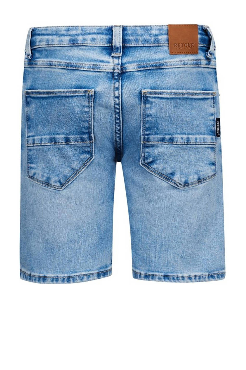 Retour Jeans denim short Reven Vintage light blue denim
