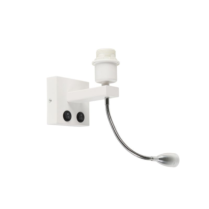 Moderne wandlamp wit met flexarm - Brescia Combi