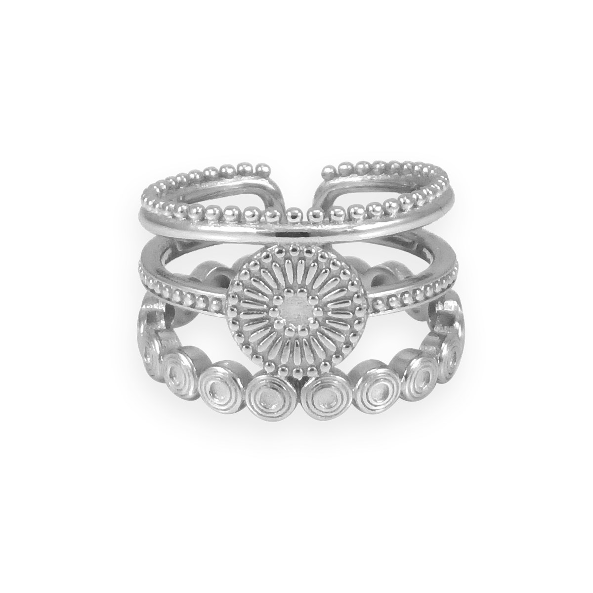 Bague en argent 925 rhodié
