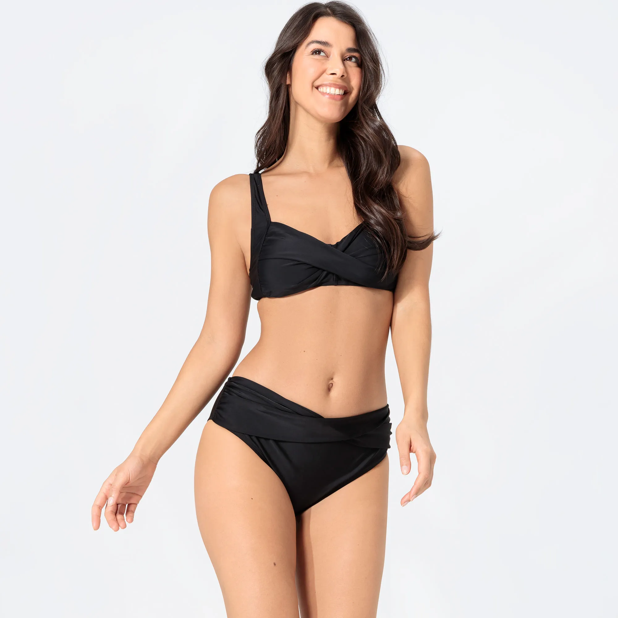 Damen-Bikinihose mit High-Waist-Schnitt