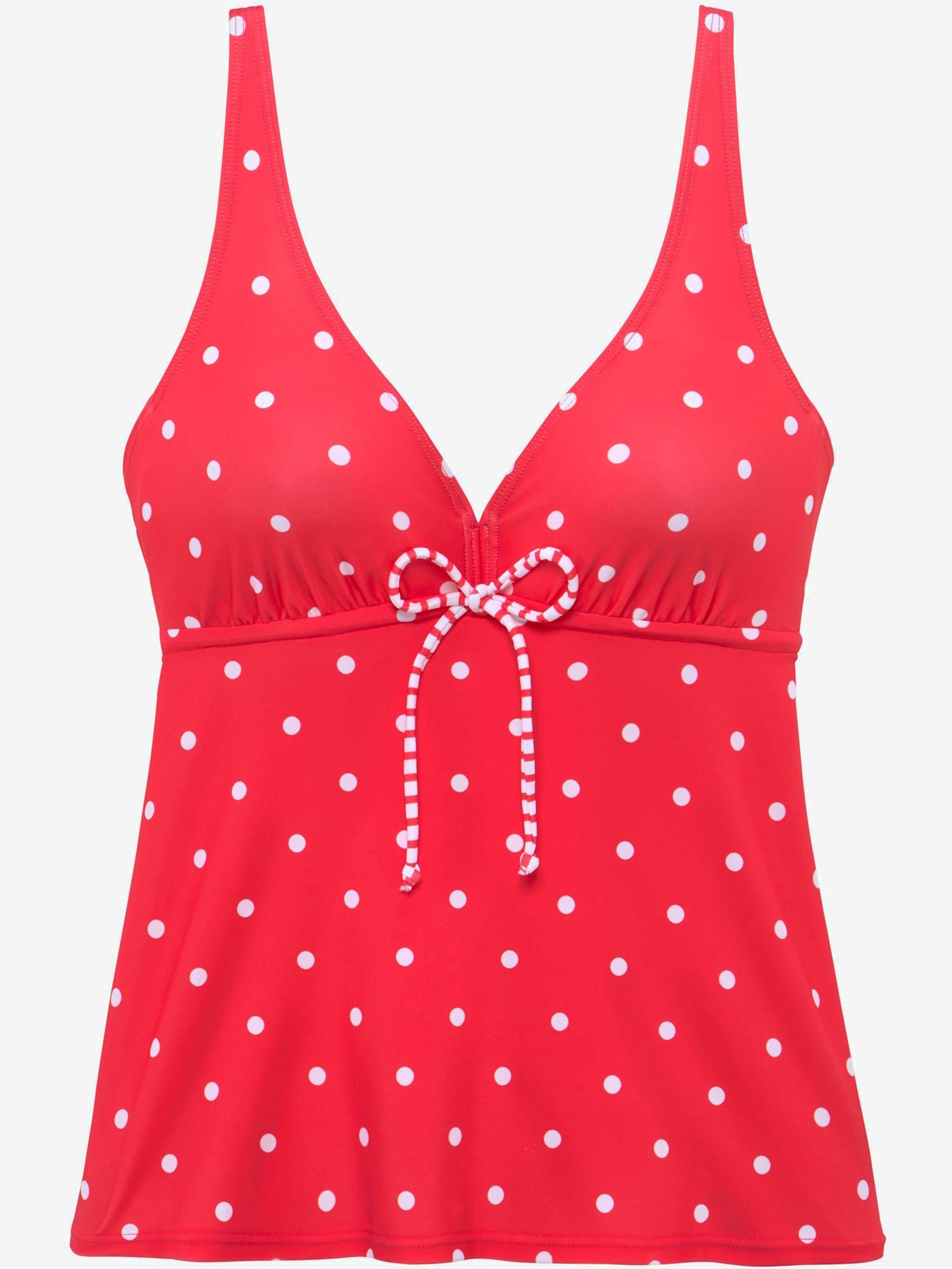 Haut de maillot de bain à armatures motif à pois tendance