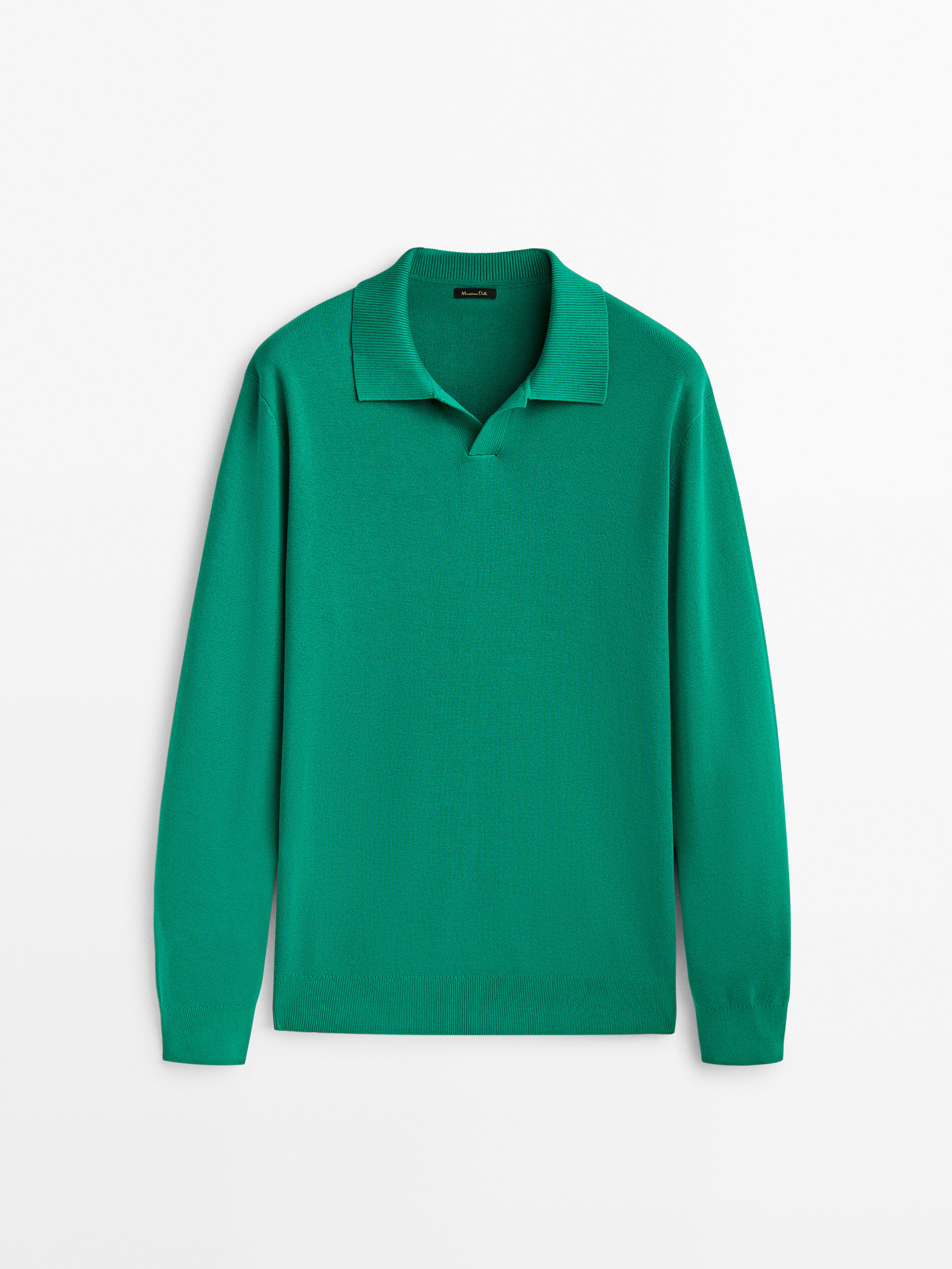Camisa punto milano algodón cuello polo - Verde