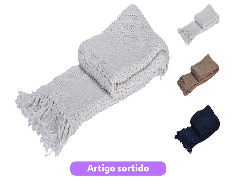 MANTA 130X170CM CORES SORTIDAS
